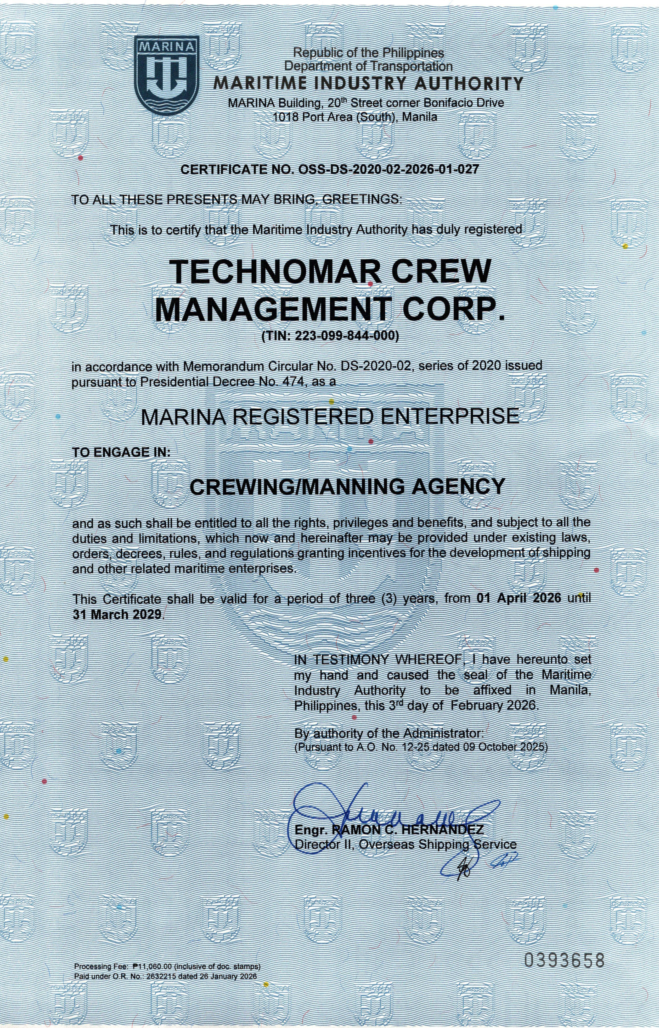 MARINA Accreditation